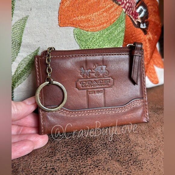 COACH LEATHER MINI SKINNY TATTERSALL 2007 - Picture 1 of 17